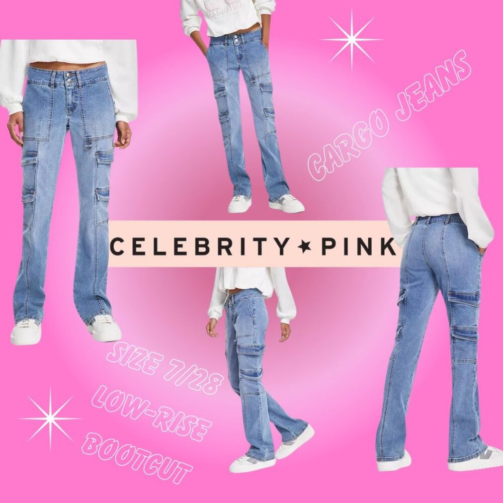 Regeneration by Celebrity Pink cargo jeans, used, size 7/28